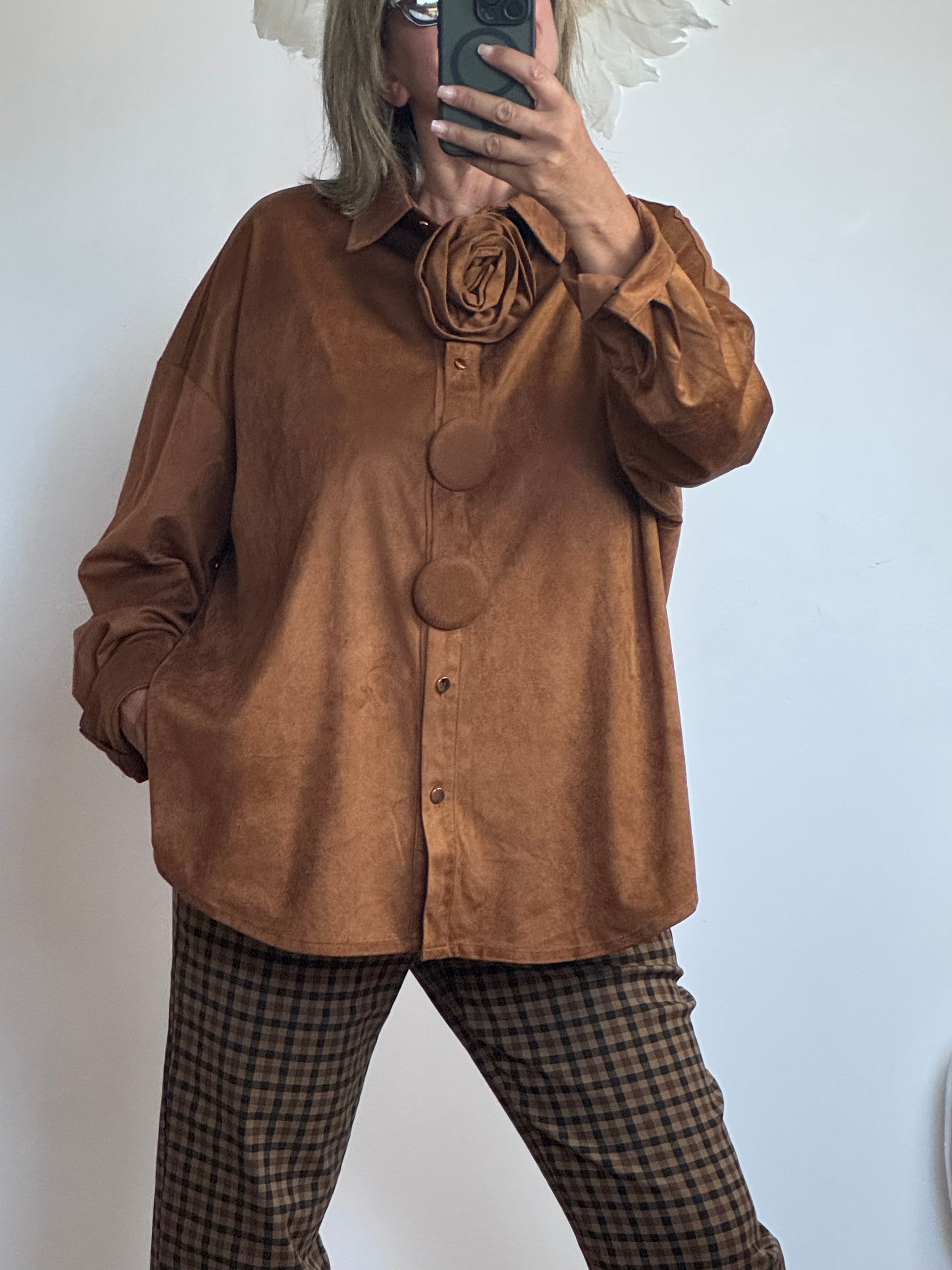 Chemise ou veste Louiza camel