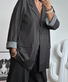 Veste blazer Alan marron fines rayures TU 40/48