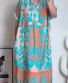 Robe arabesque turquoise /orange TU 40/48