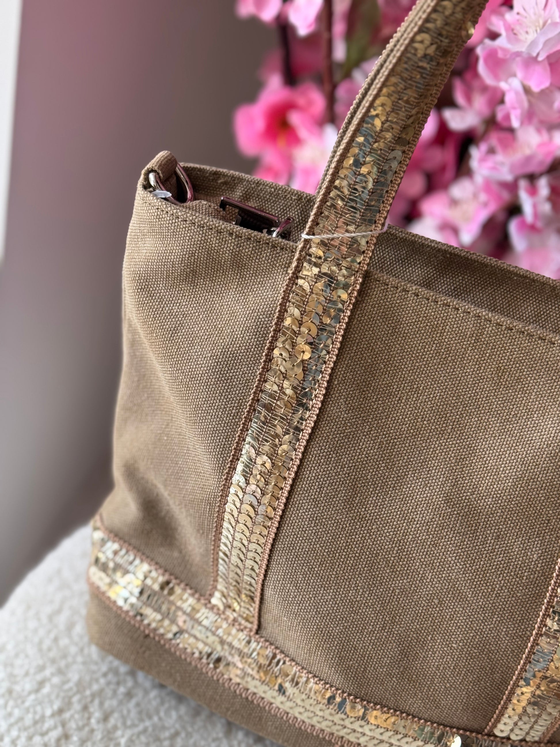 Sac vanes toile moka (petit modèle)