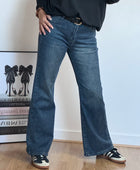 Jean flare denim bleu