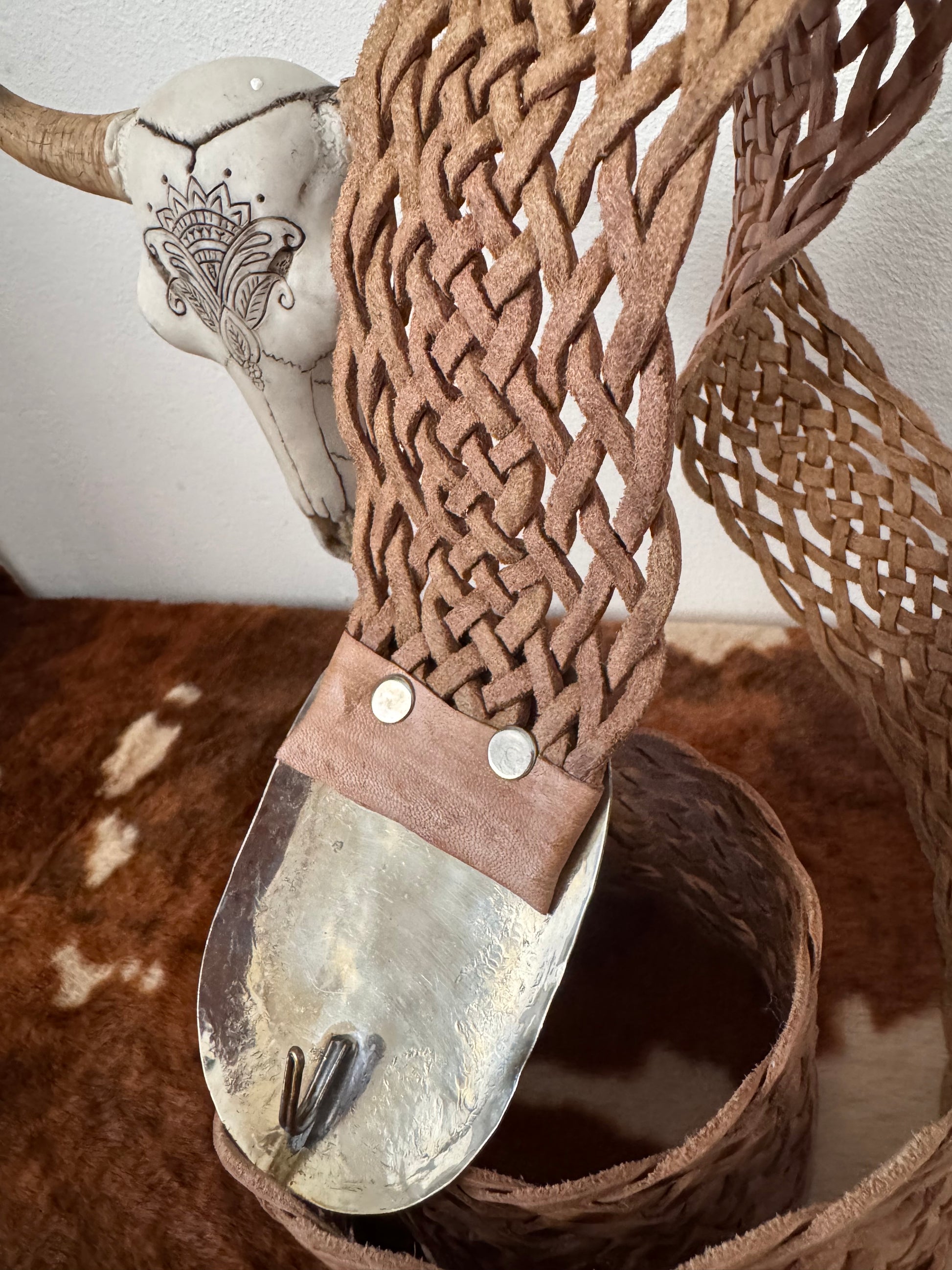 Ceinture bohème cuir véritable