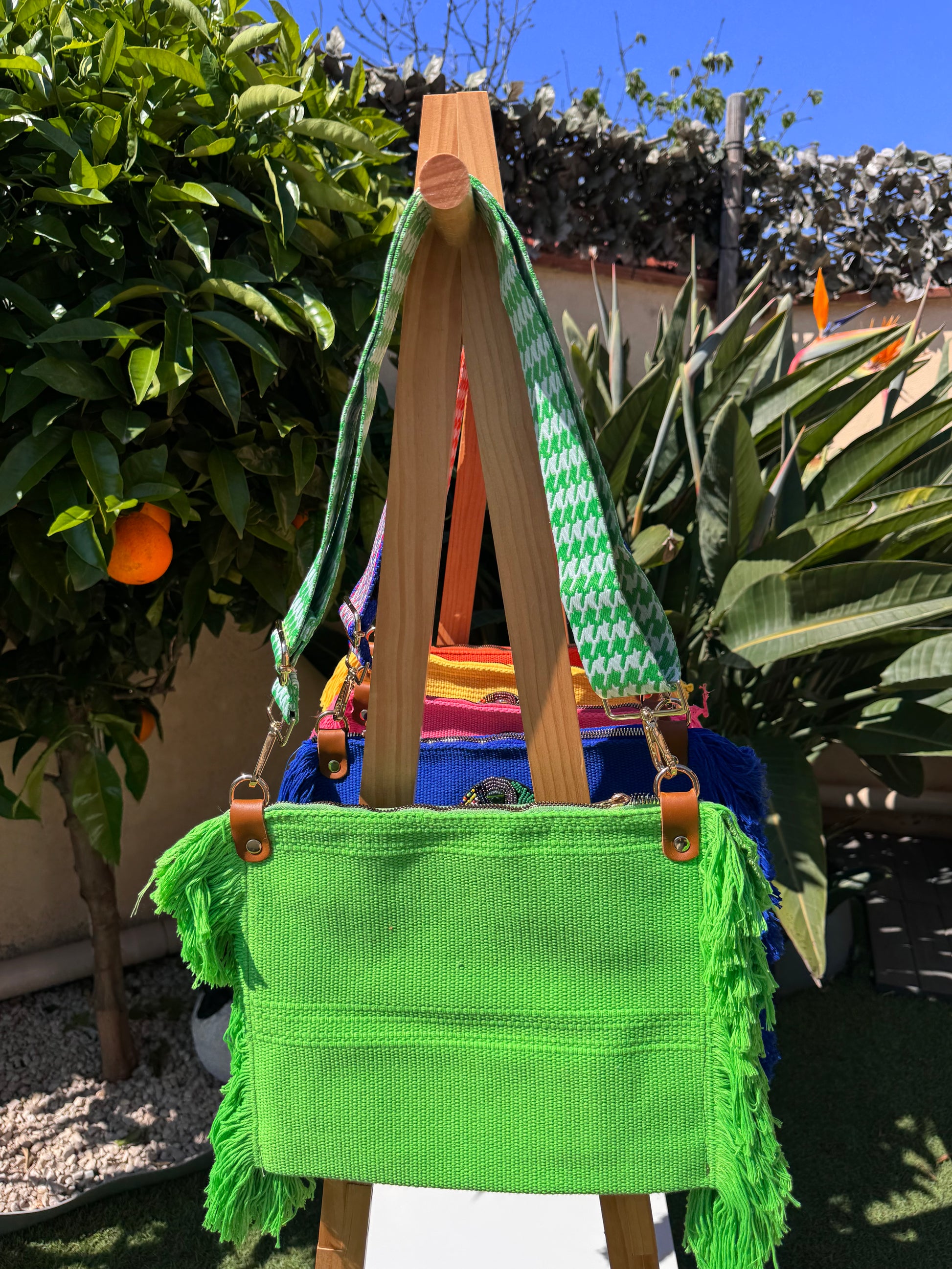 Sac bohème vert