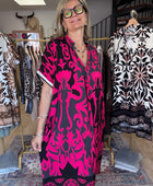 Robe arabesque noir fuchsia TU 40/48