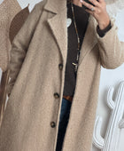 Manteau moumoute beige