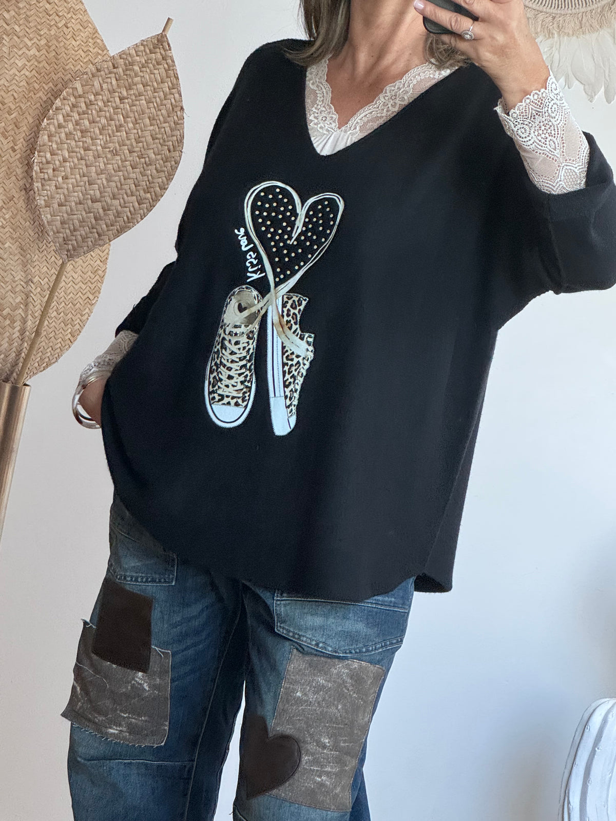 Pull kiss live noir Jolie forme
