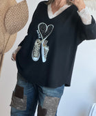 Pull kiss live noir Jolie forme