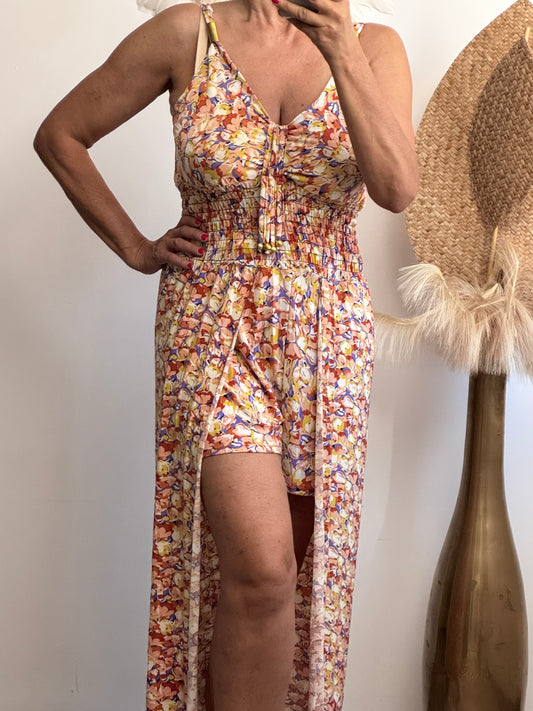 Robe short multicolore