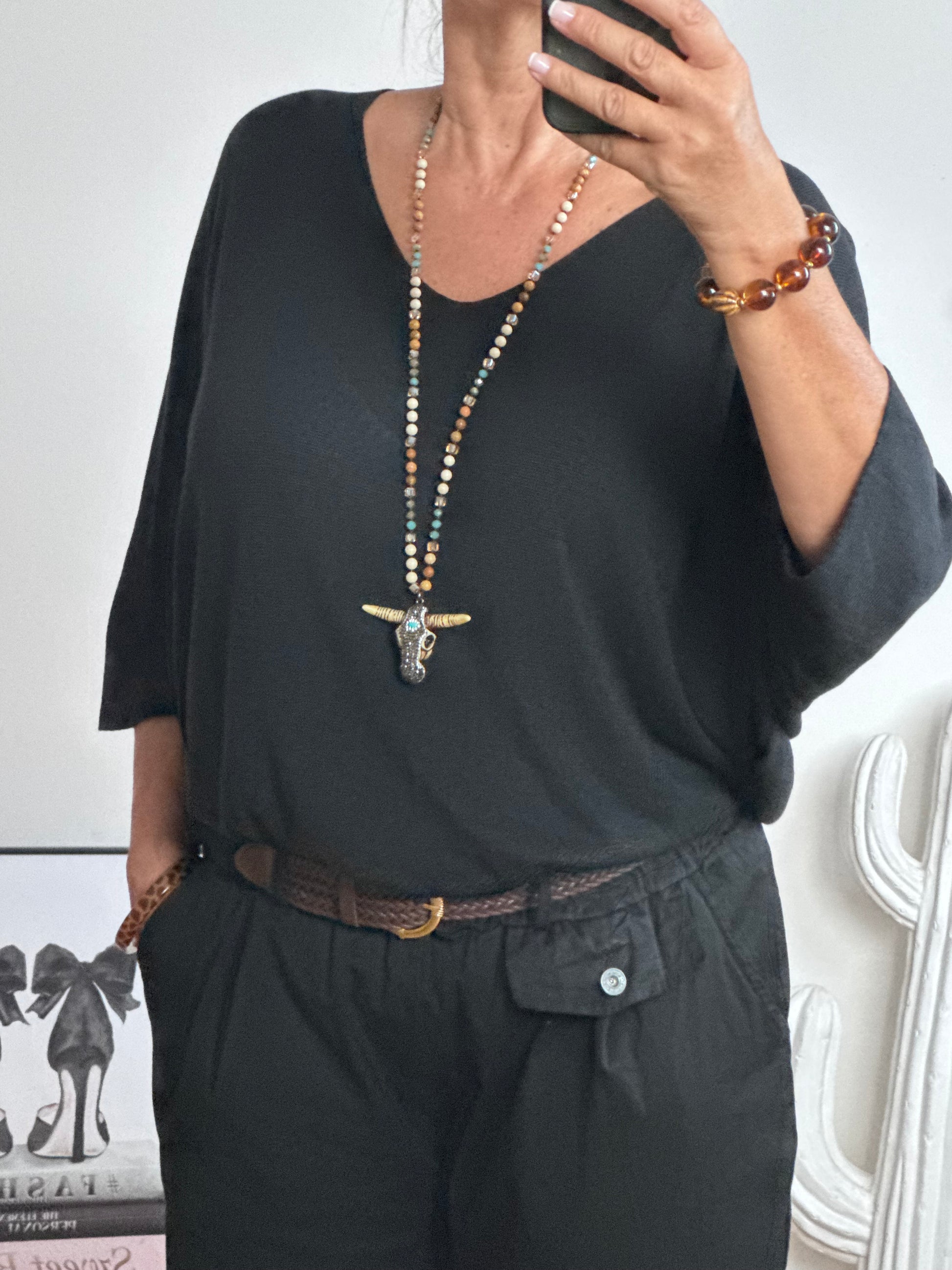 Pull en modal  noir TU 42/50