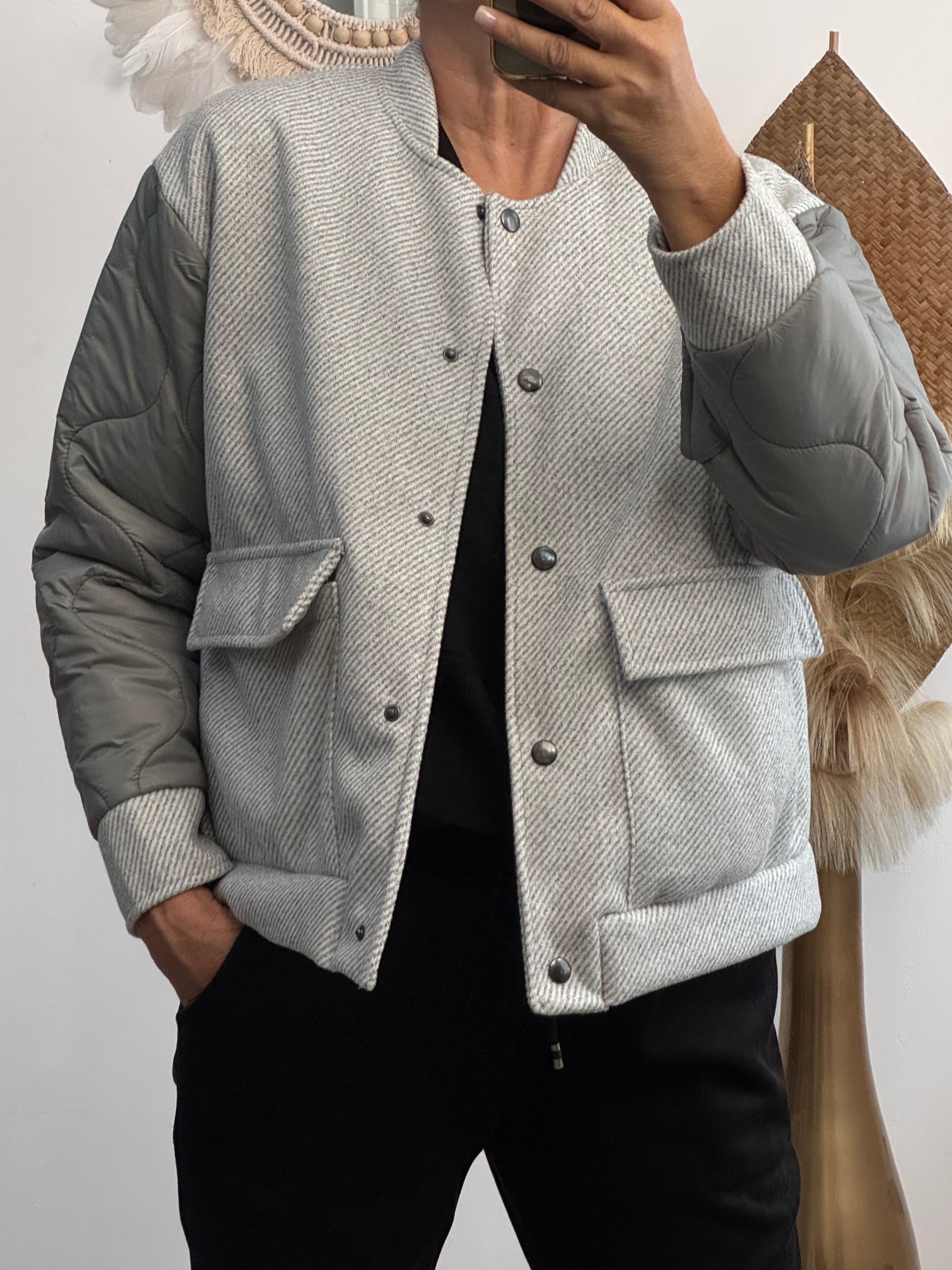 Blouson gris