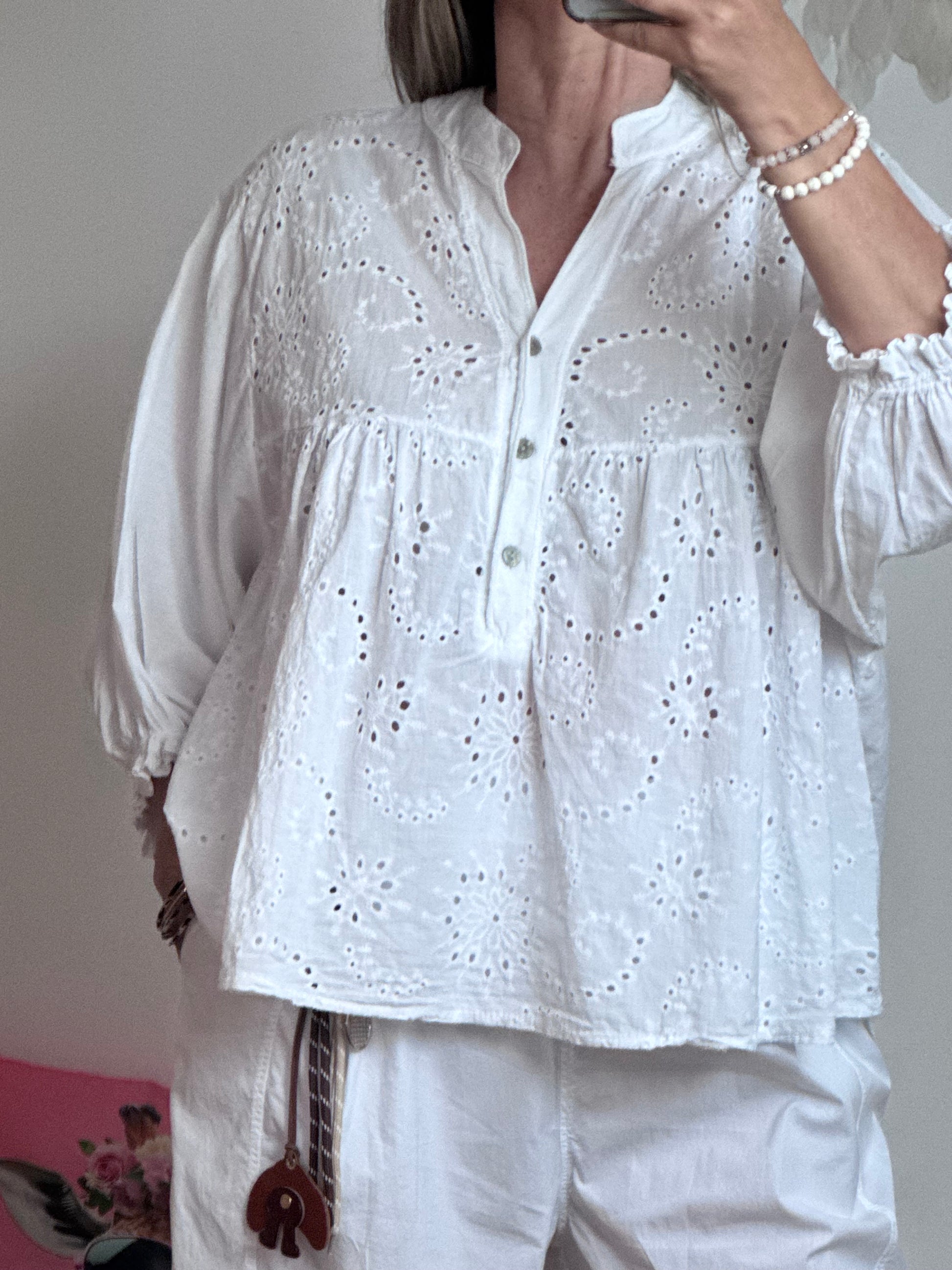 Blouse broderie blanche TU 38/48