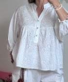 Blouse broderie blanche TU 38/48