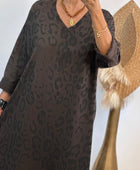 Robe longue Léo marron TU 46/54