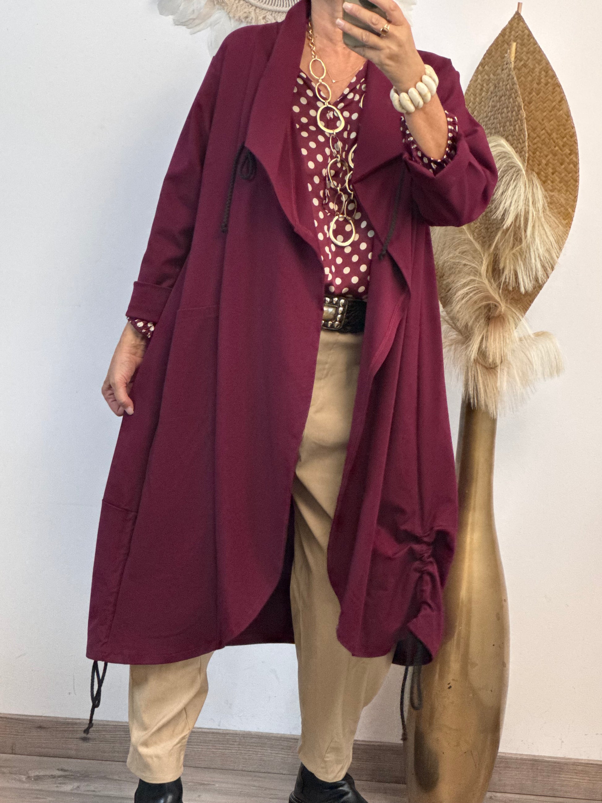 Manteau Arthur lie de vin