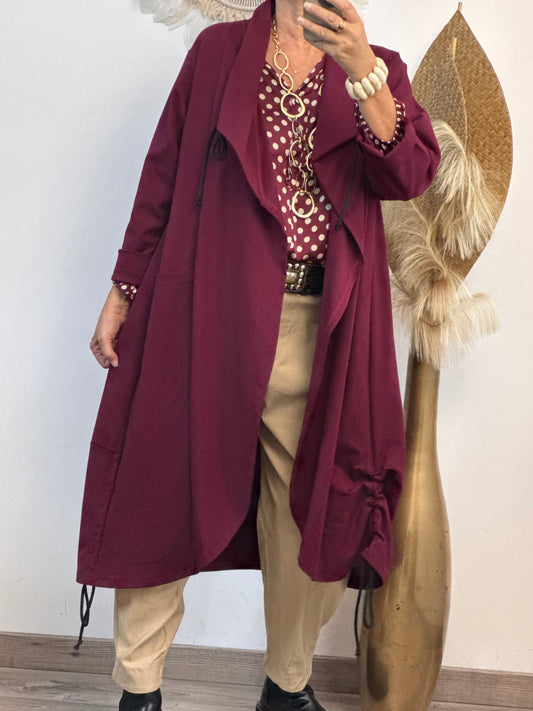Manteau Arthur lie de vin
