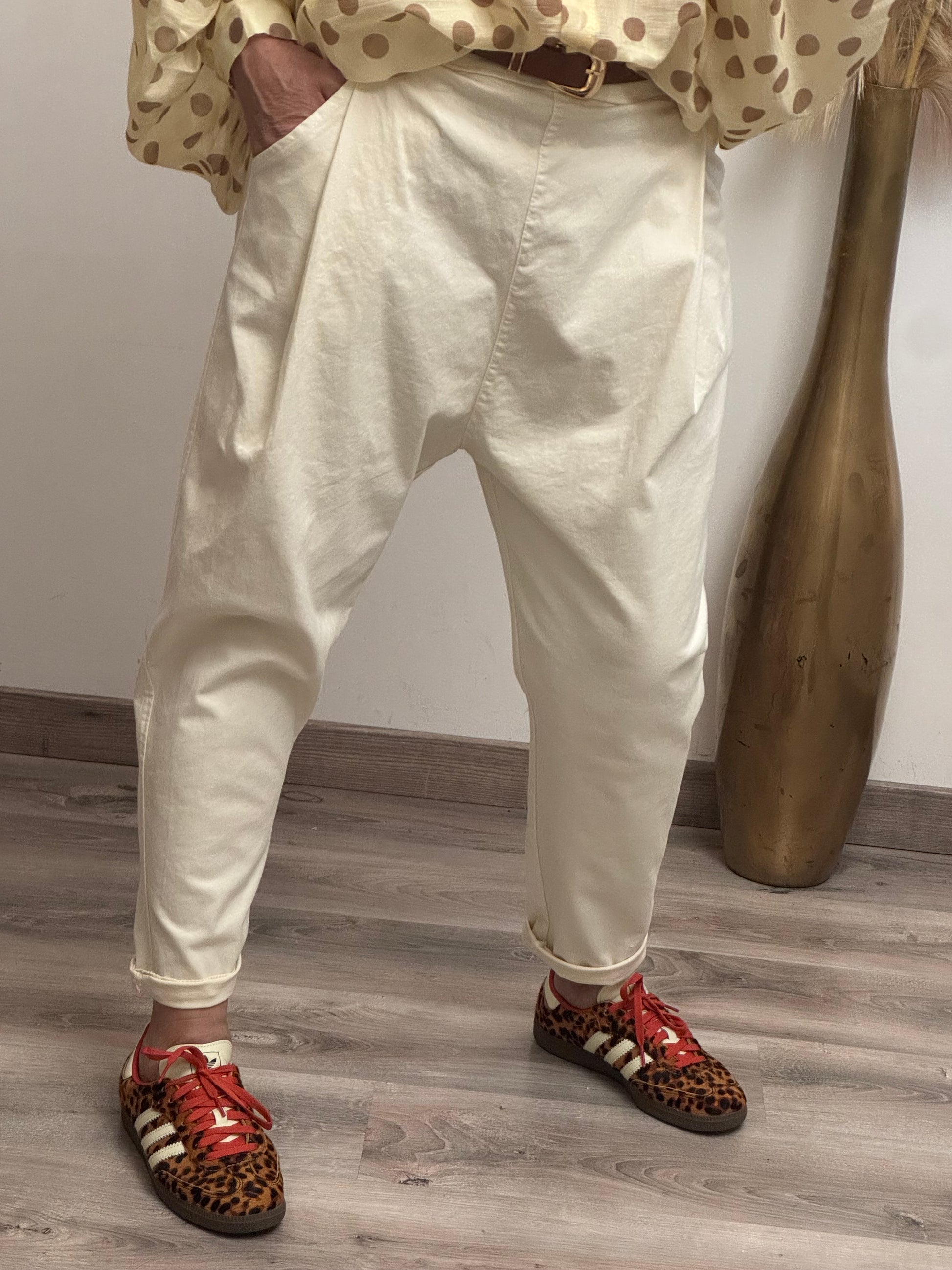 Pantalon baggy crème TU 38/46