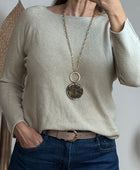 Pull maille col rond