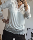Top dentelle blanc
