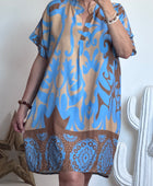 Robe Elisa camel/bleu