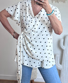 Blouse pois blanche TU 44/50