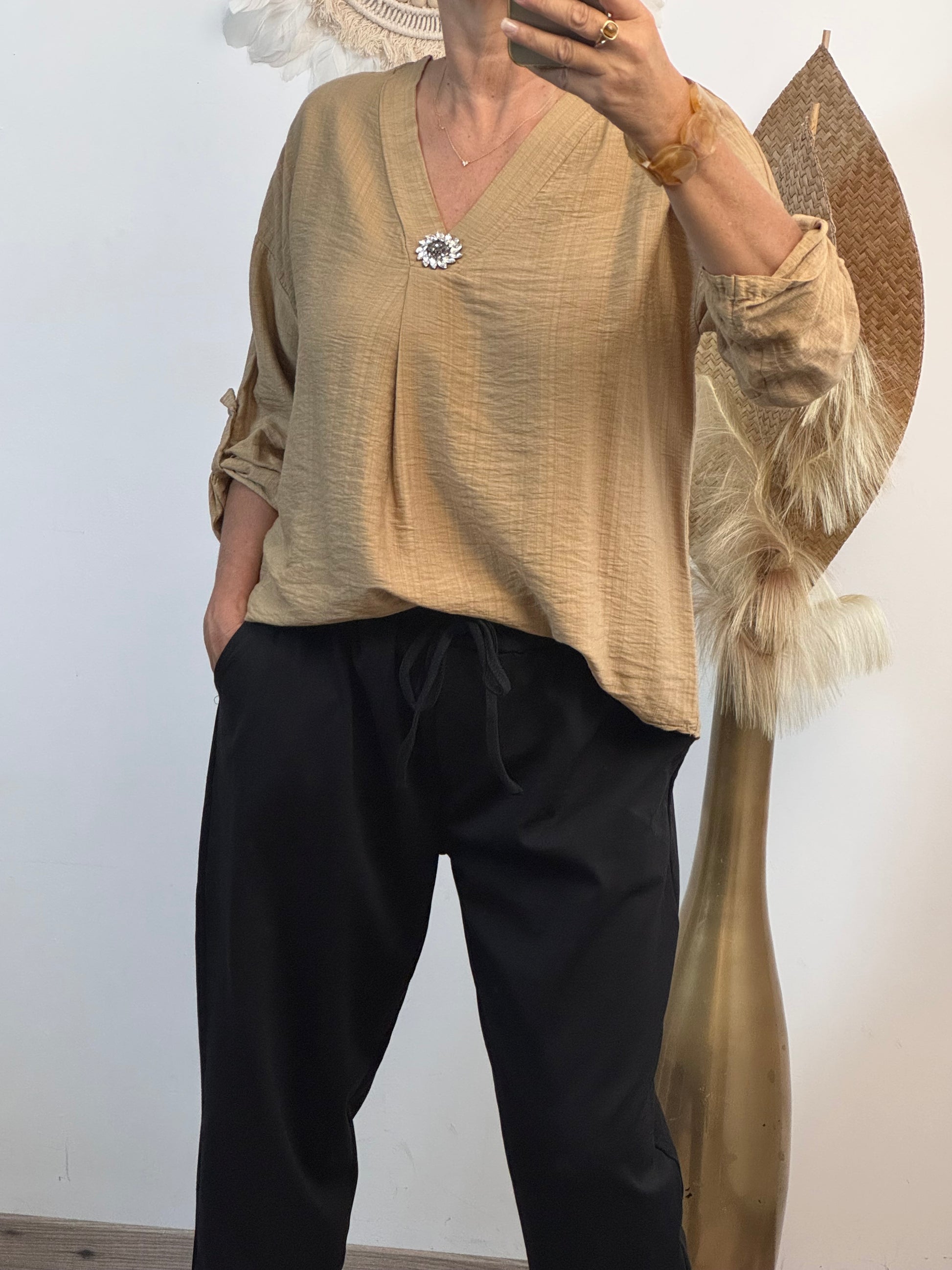 Blouse Léa camel