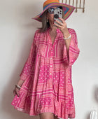 Robe Léa bandana fuchsia
