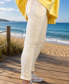 Pantalon confort rayures jaunes