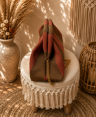 Sac rayé terracotta et marron
