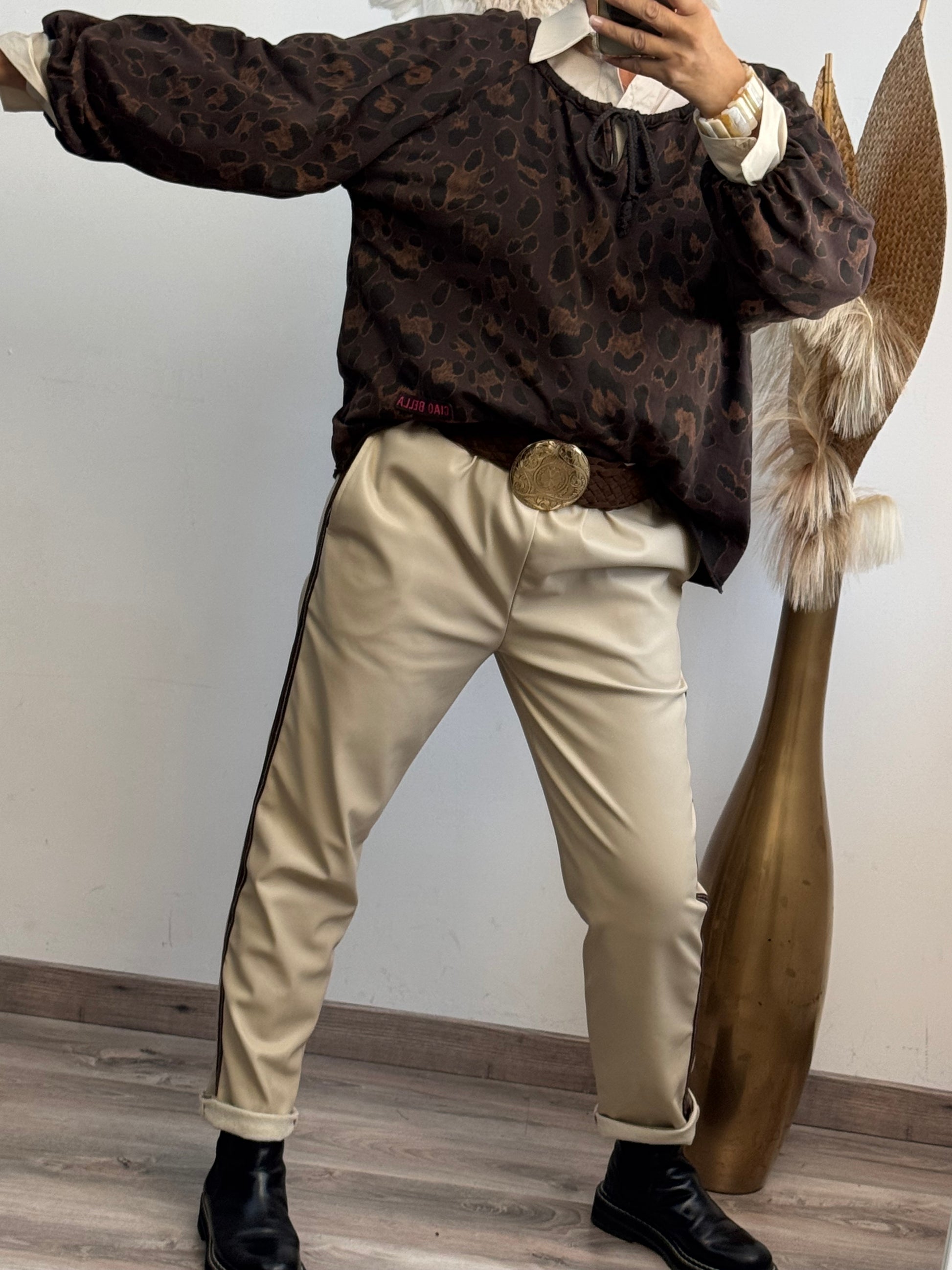Sweat-shirt Léo marron