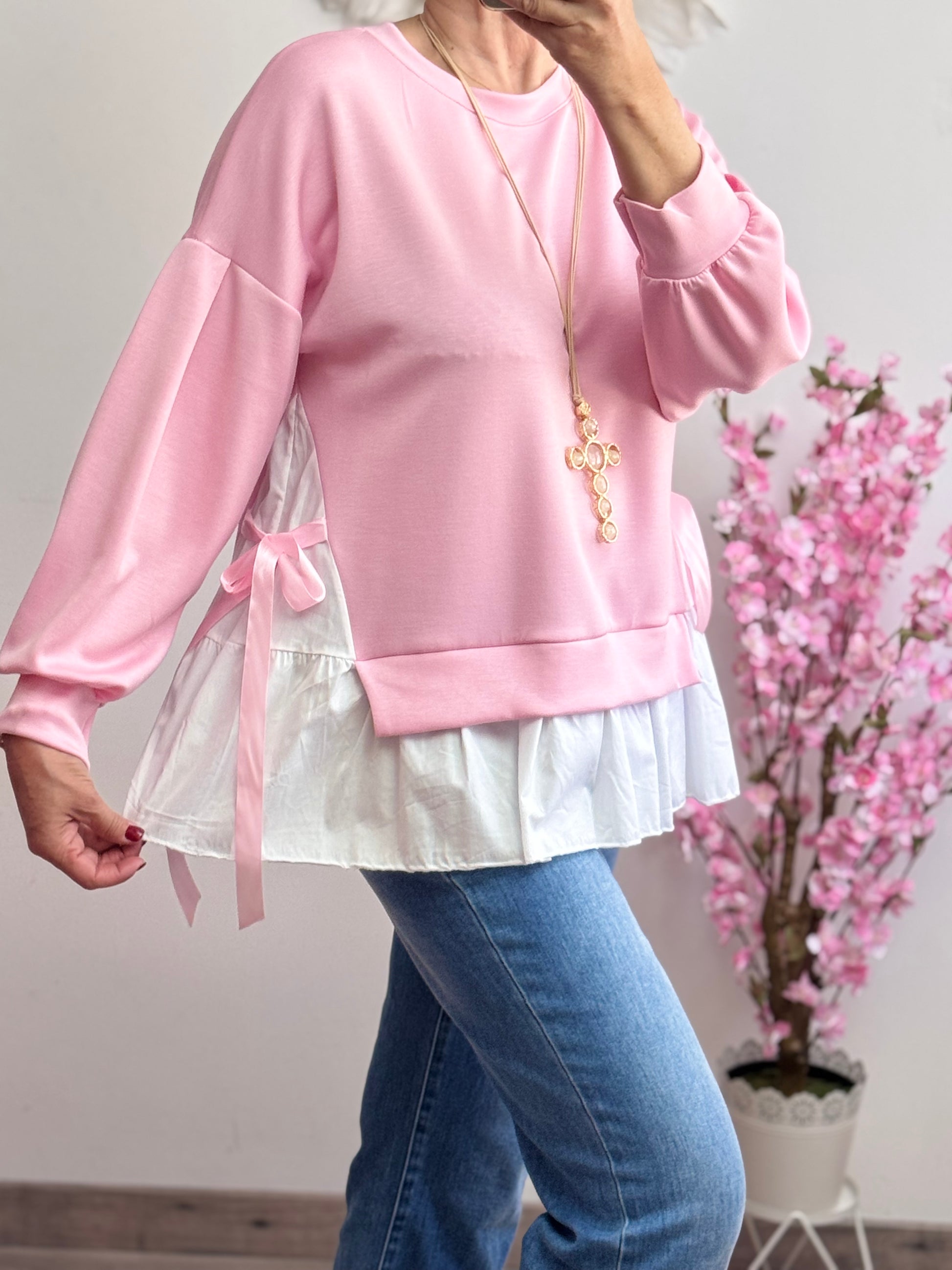 Sweat-shirt chemise rose TU 36/44