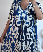 Robe fluide arabesque marine TU 40/48