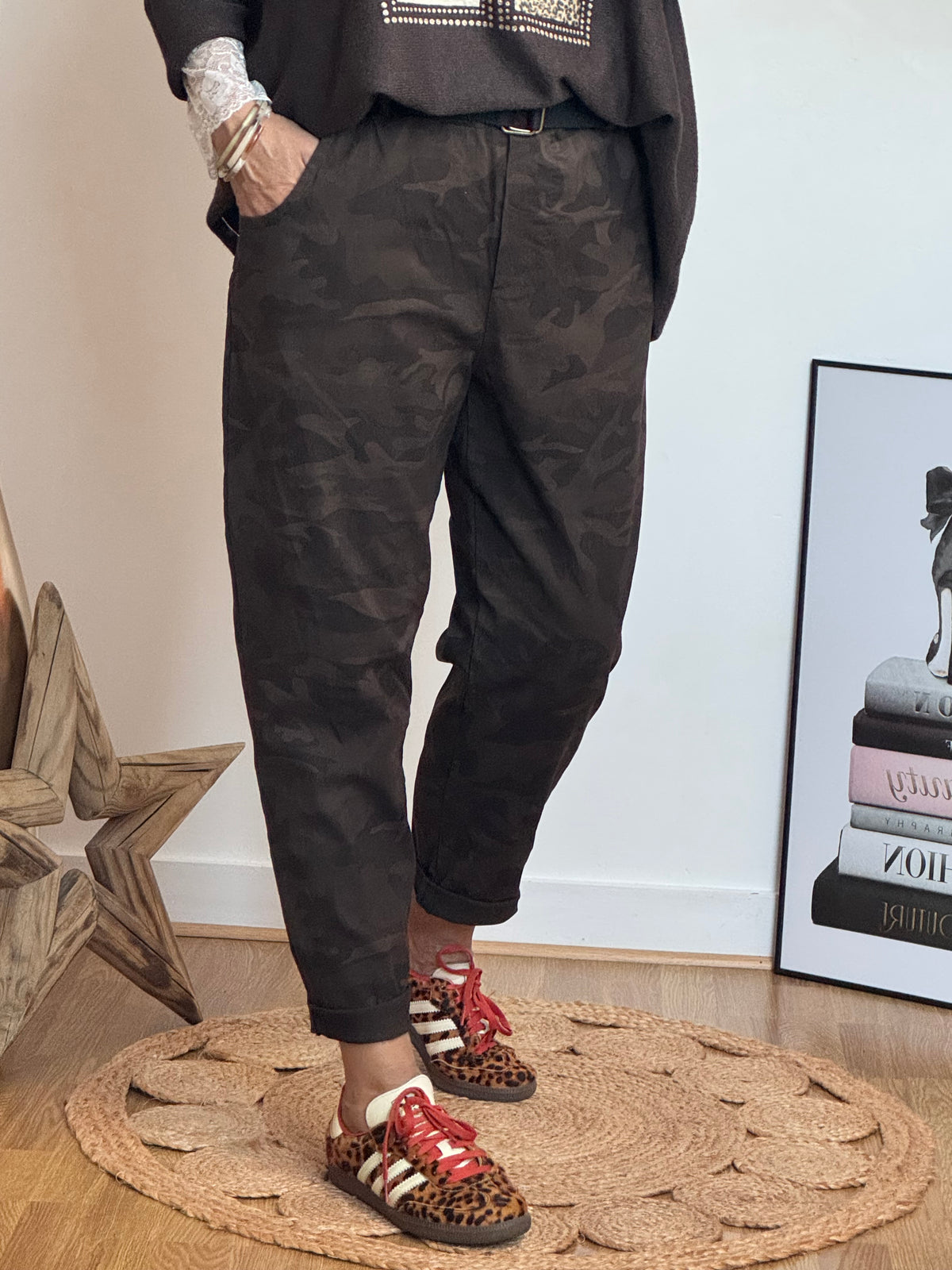 Pantalon Dakota camouflage marron