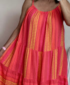 Robe d’été fond corail