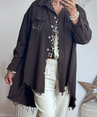 Veste jeans marron vintage
