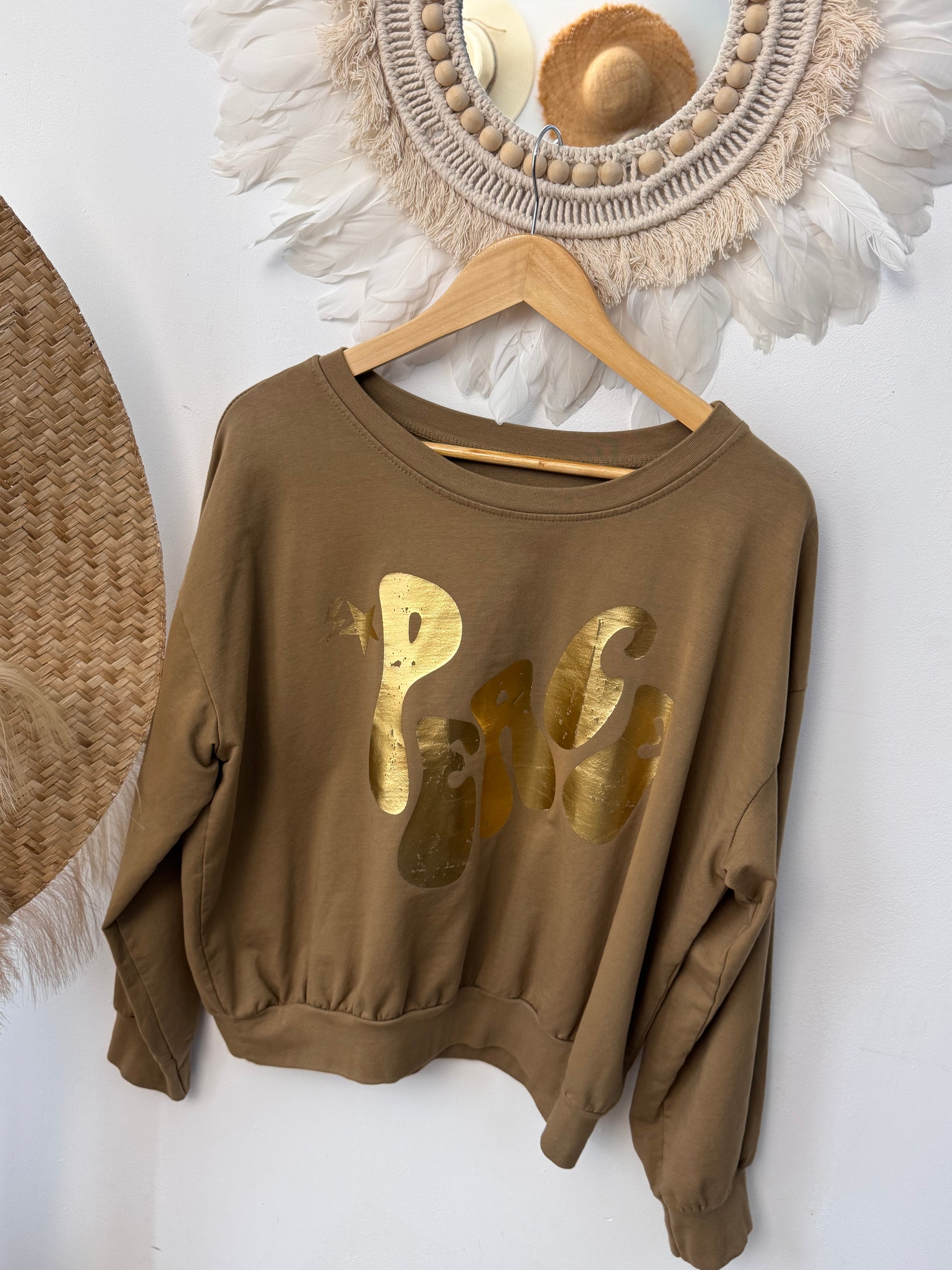 Sweat-shirt peace camel