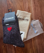 Chaussettes cœur brillantes 36/41