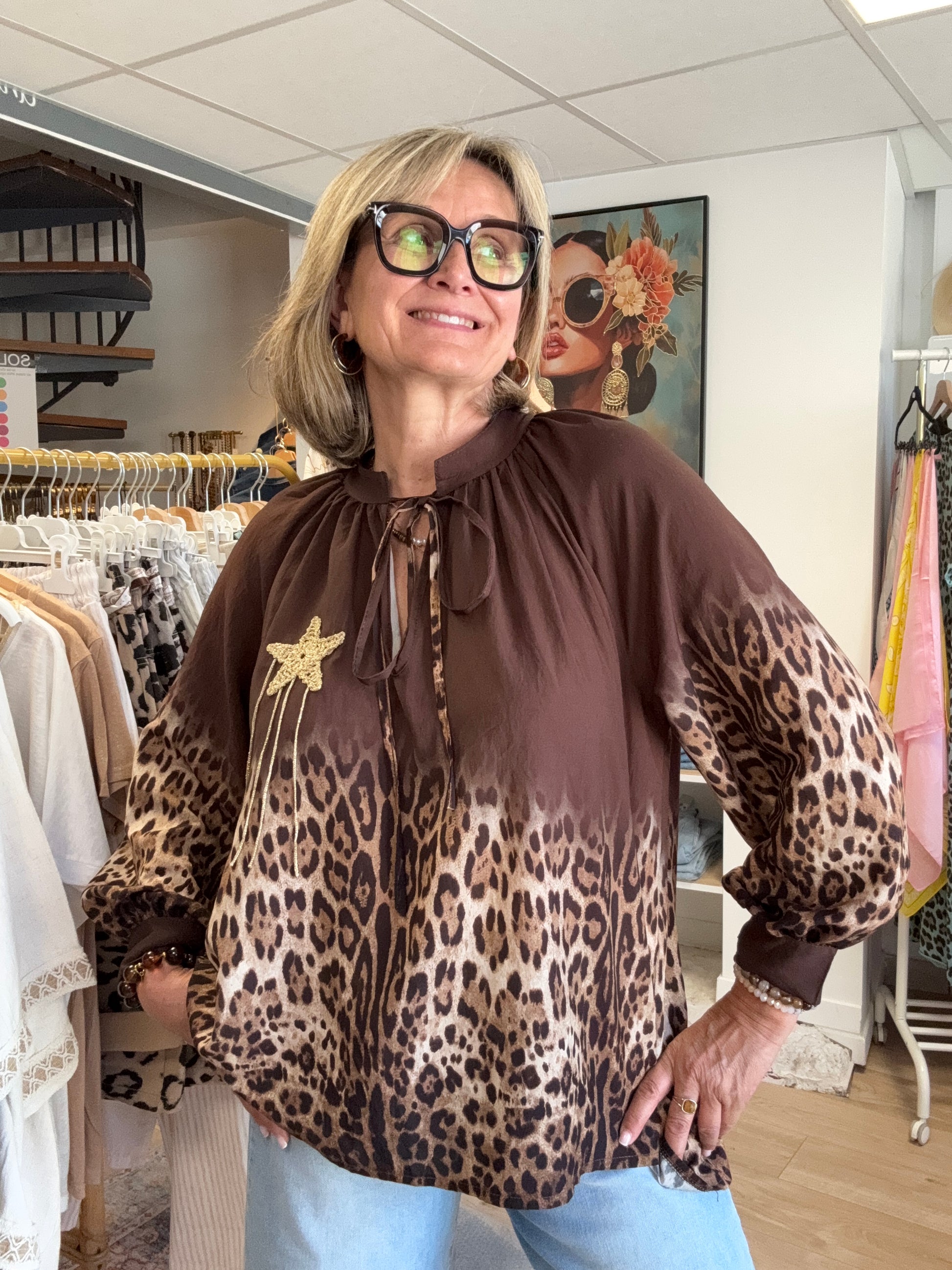 Blouse étoile dorée