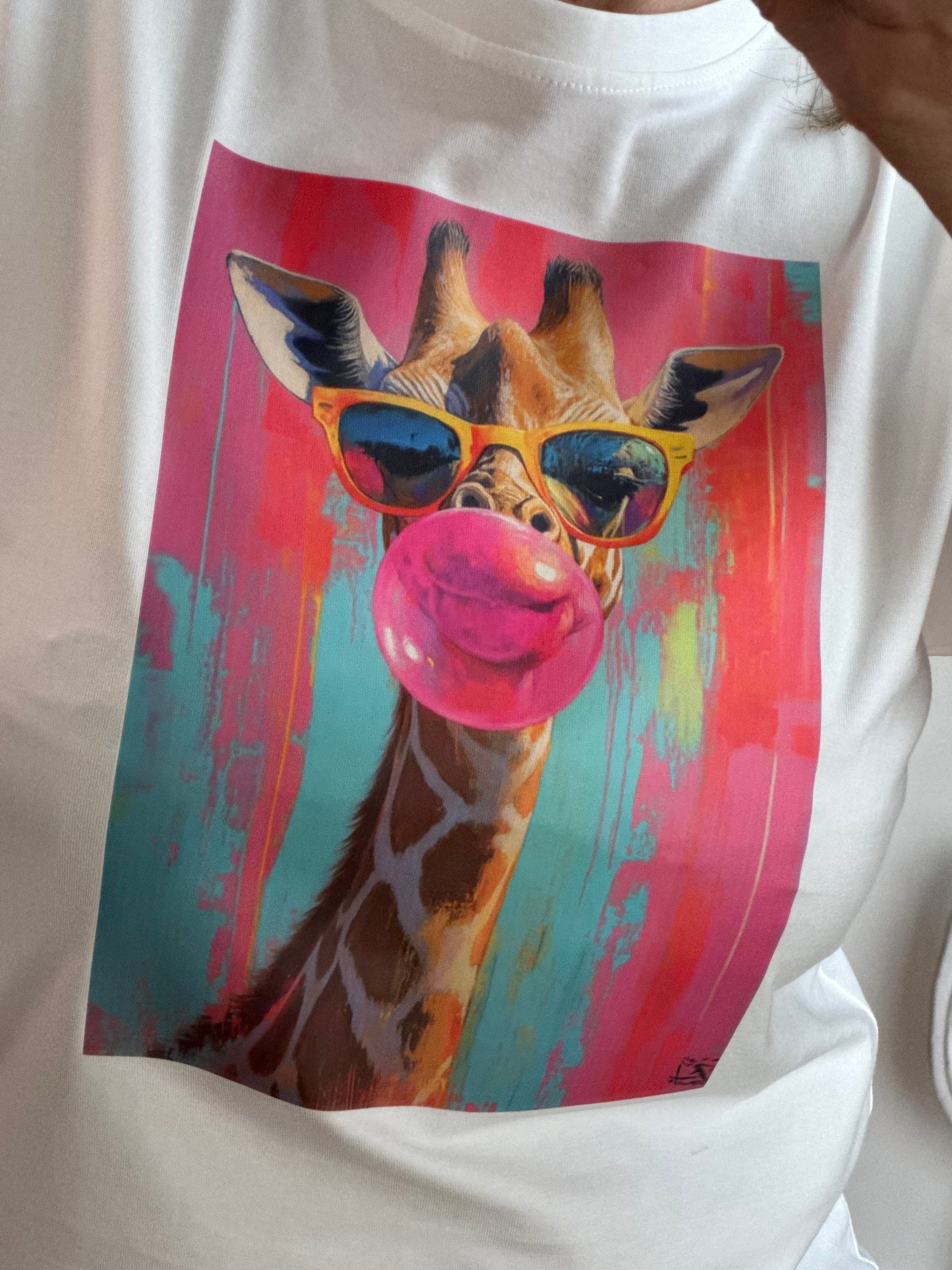 Teeshirt girafe blanc