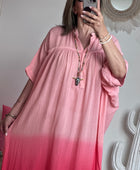 Robe tie and dye pêche/rose