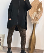 Gilet long oversize noir jolie formes TU 44/50