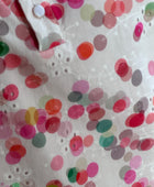 Blouse brodée bulles multicolores