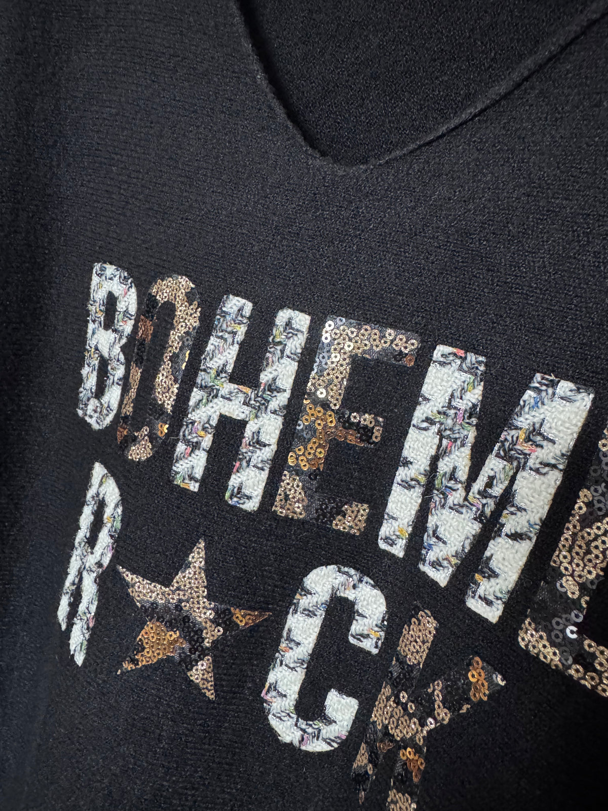 Pull bohème Rock noir TU 42/50