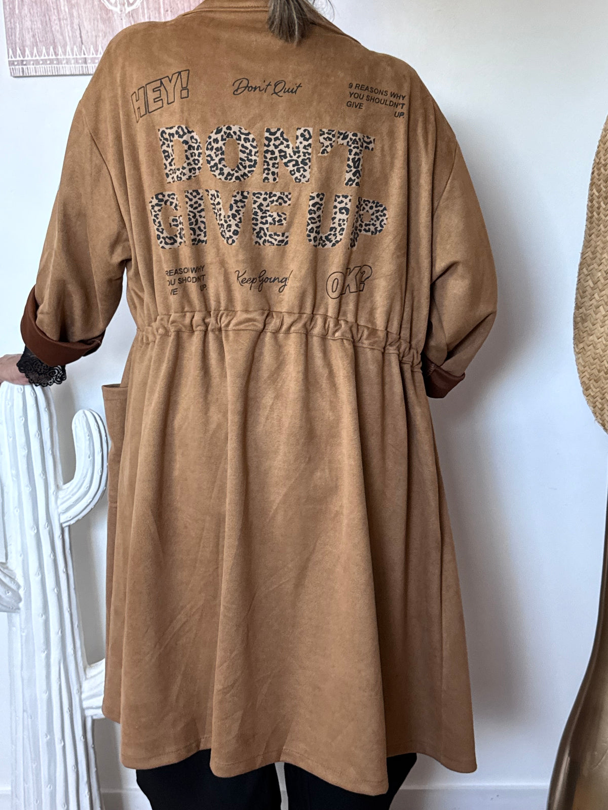 Manteau Arizona suédine camel