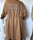 Manteau Arizona suédine camel