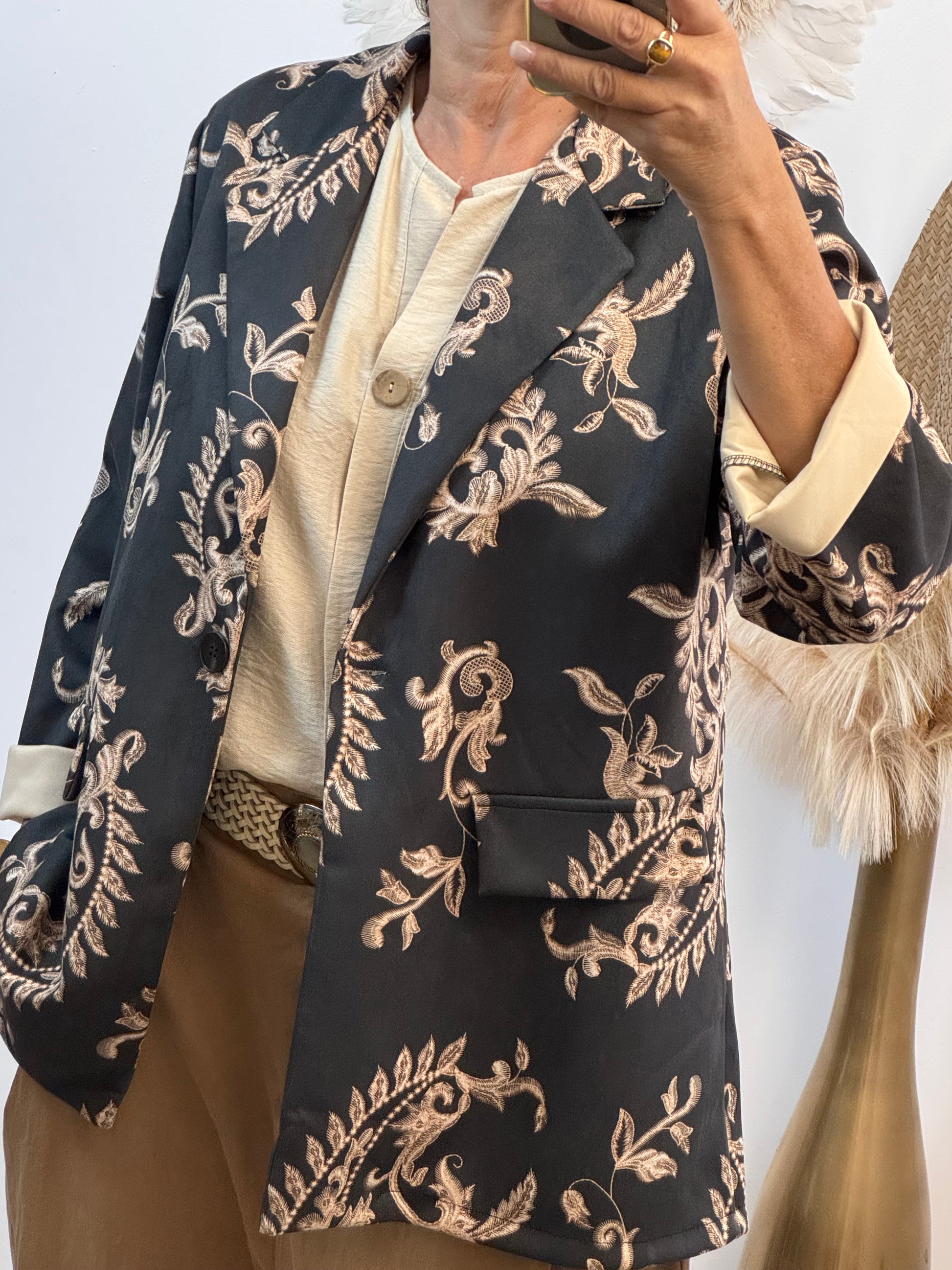 Veste blazer Gaston arabesque noir