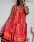 Robe d’été fond corail
