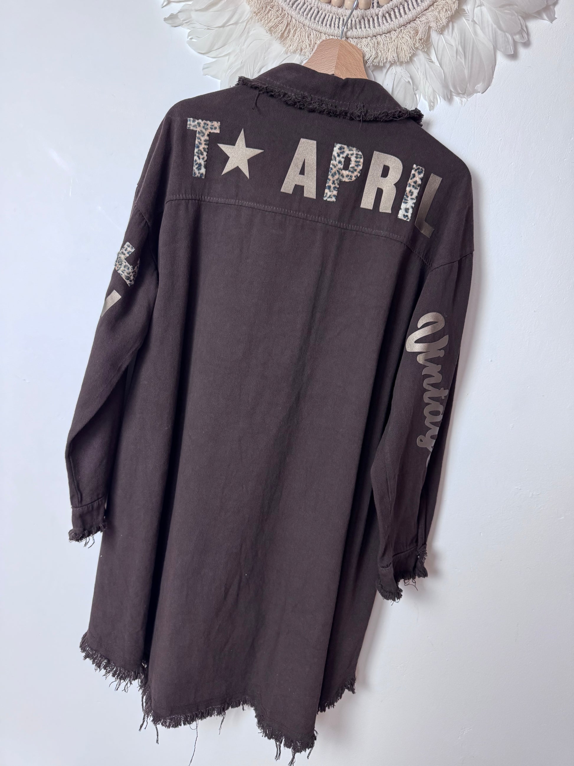Veste jeans marron vintage