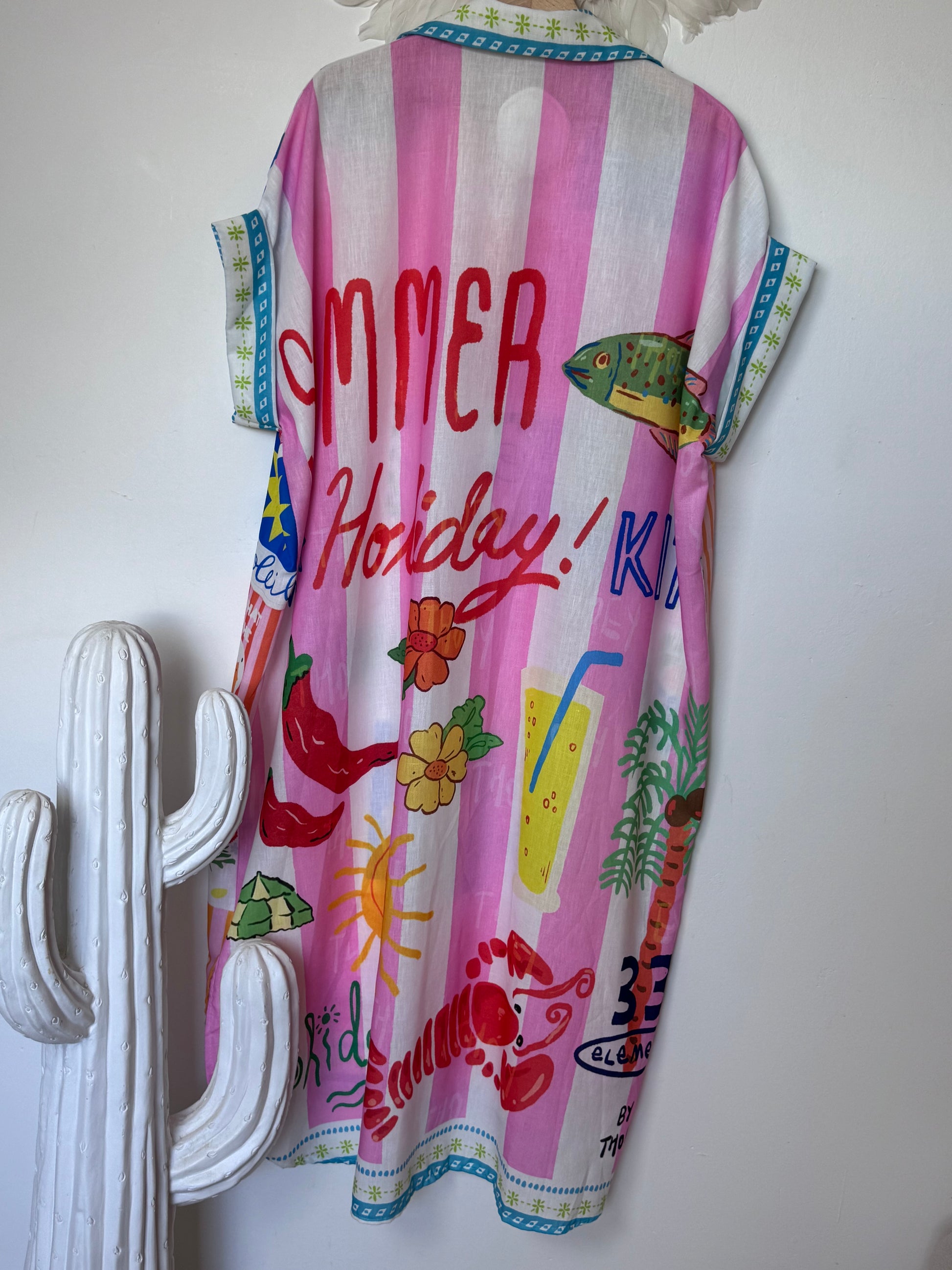 Robe chemise multicolore TU 38/48