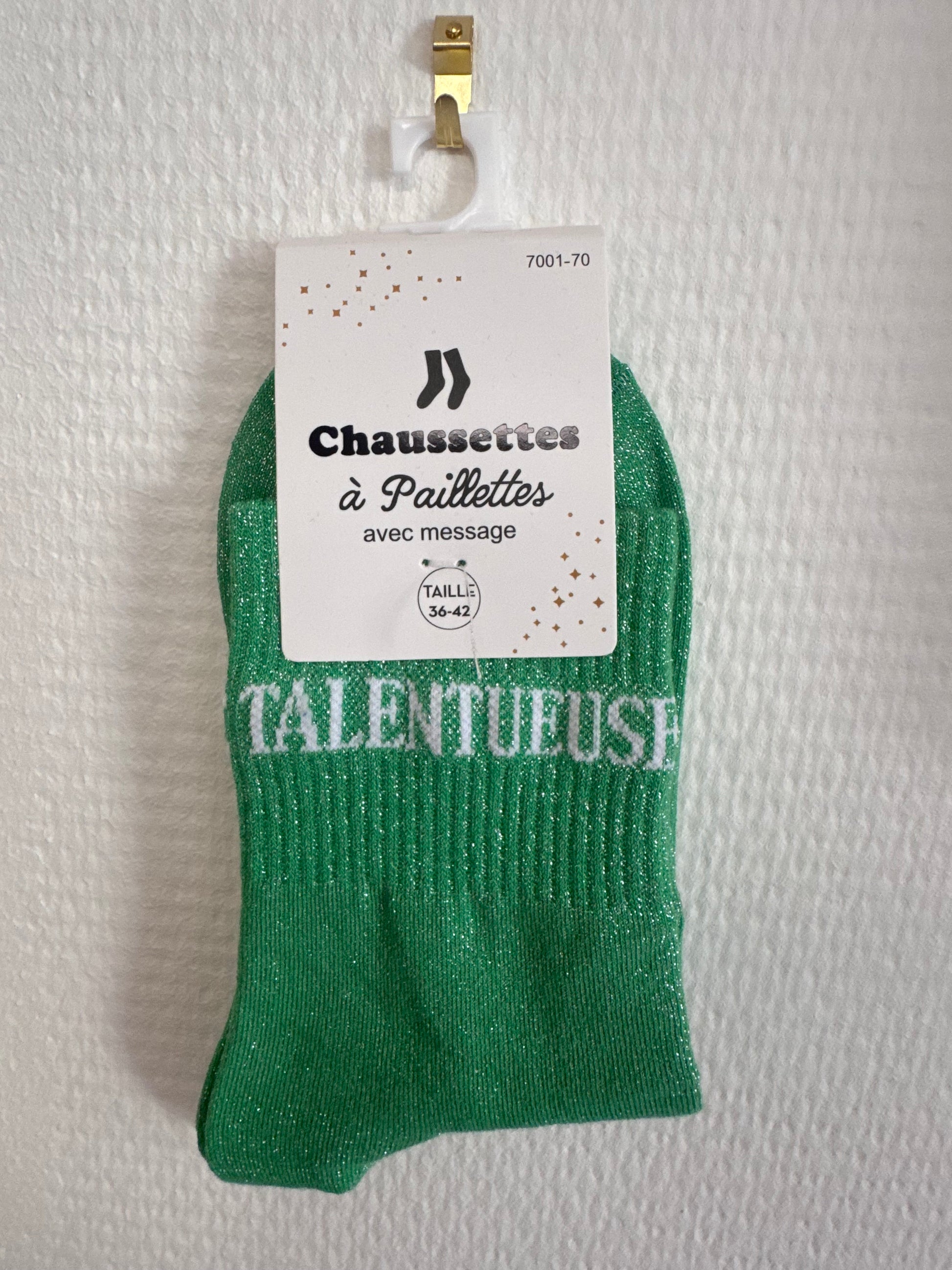 Chaussettes pailletées talentueuse