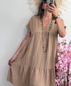 Robe Lison beige camel